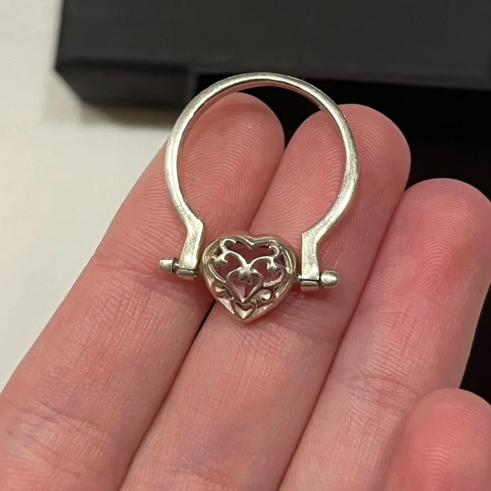 Sterling silver reversible ring. 2 in 1. Heart. - Picture 4 of 9